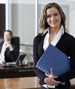 Successful Business Women with File in Hand